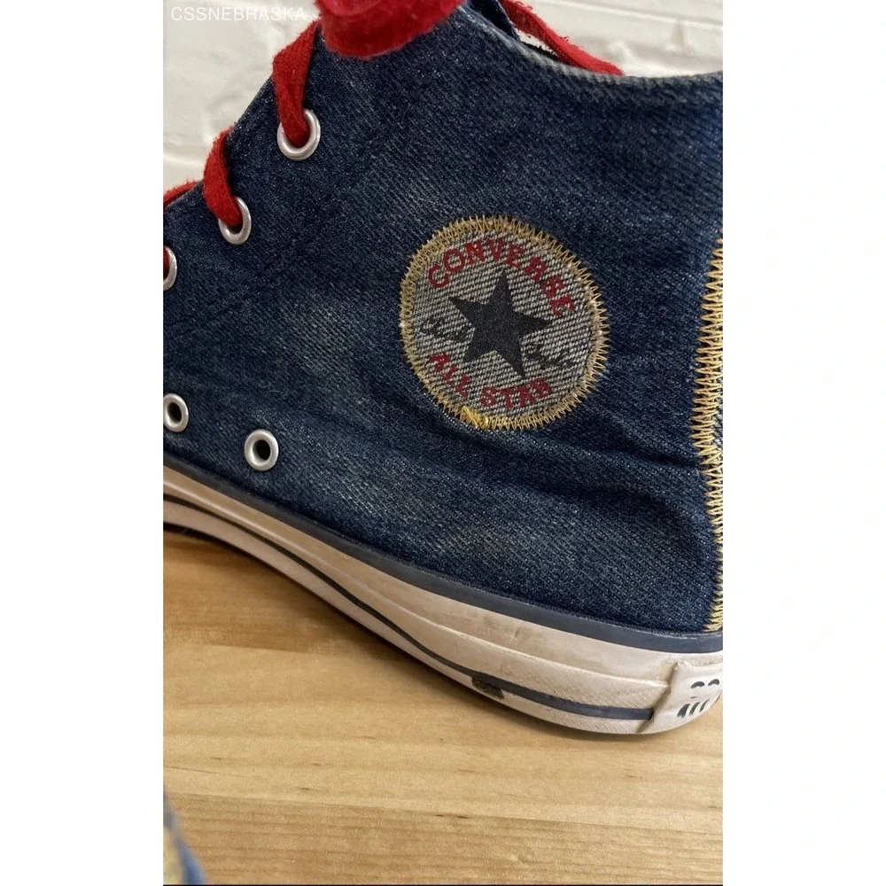 Converse Blue Vintage Chuck Taylor All Star High Reverse‎ Twill - Size 6